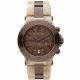 RELOJ MICHAEL KORS/ CORREA BEIGE DE RESINA Y ACERO INOXIDABLE MARRON, CAJA DE ACERO INOXIDABLE, DAMA