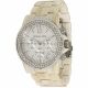 RELOJ MICHAEL KORS/ CORREA BEIGE DE ACRILICO, CAJA DE ACERO INOXIDABLE, DAMA