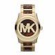 RELOJ MICHAEL KORS/ CORREA DORADA DE ACERO INOXIDABLE, CAJA DE ACERO INOXIDABLE, DAMA