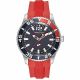 SS CASE NAVY  DIAL RED SILICON STRAP