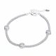 PLATA 925 Pulsera Con Piedras